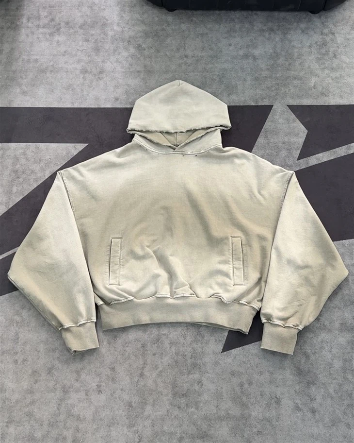 عمده فروشی OEM Vintage Washed Distressed Hoodie Oversized Kornit DTG Print