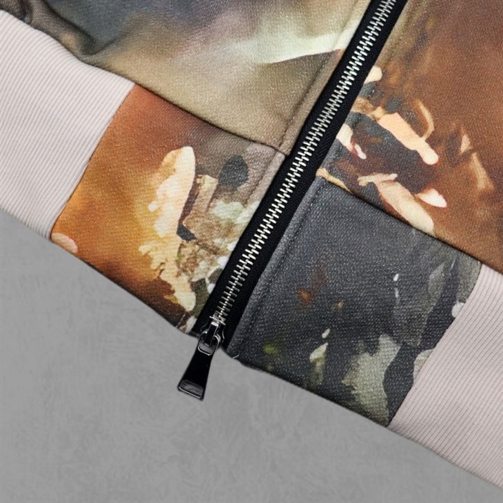 Zipper Printing Sweatshirt